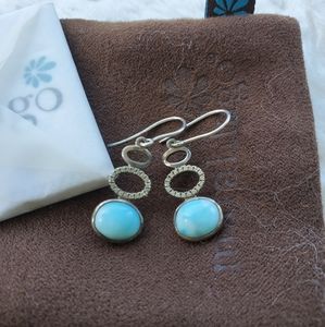 Marahlago Larimar Sapphire Earrings